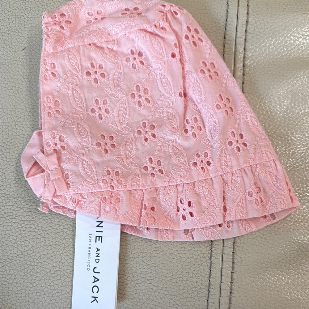 Janie and Jack Pink Ruffled Bubble Hat
